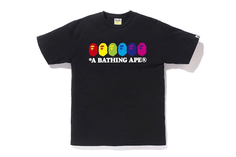 BAPE Color Ape Head Tee Black