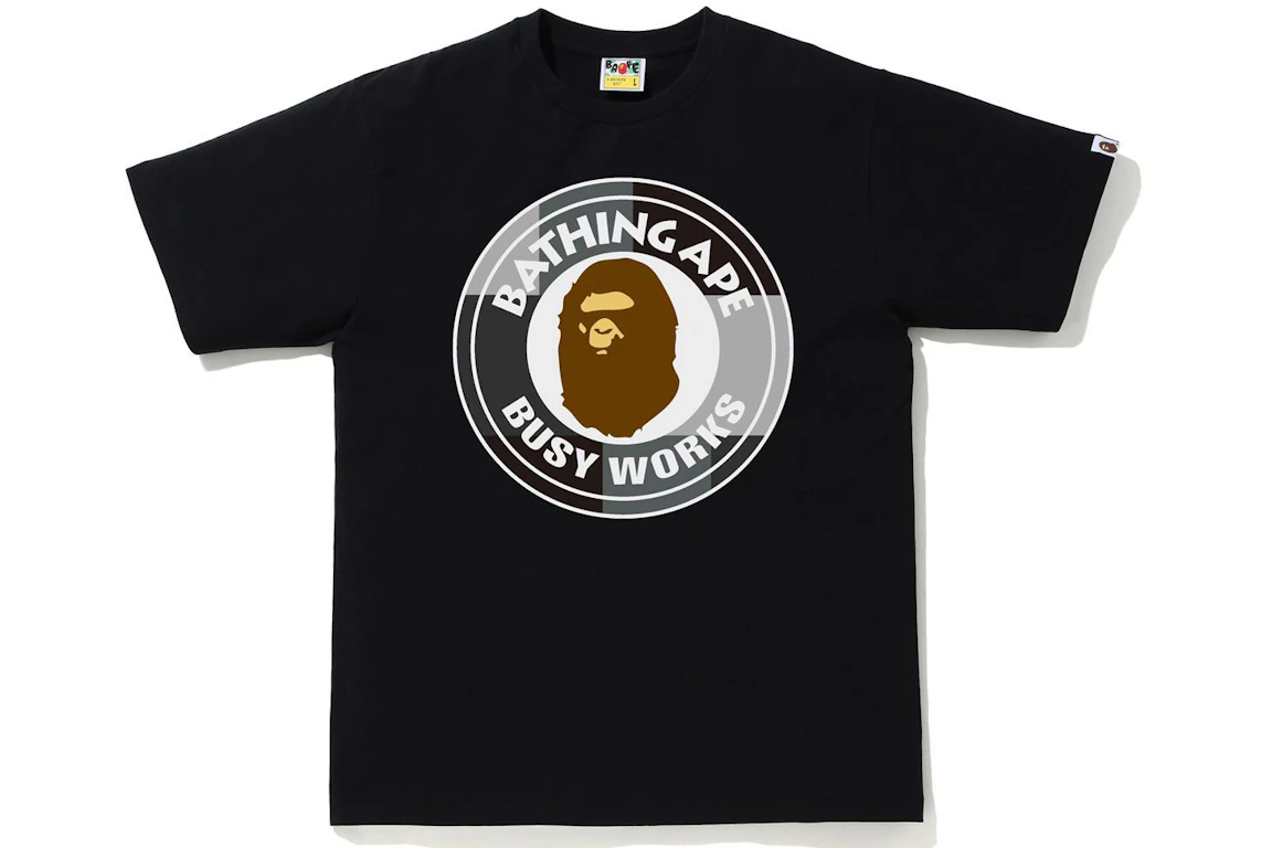 BAPE Color Block Busy Works Tee Black/Black
