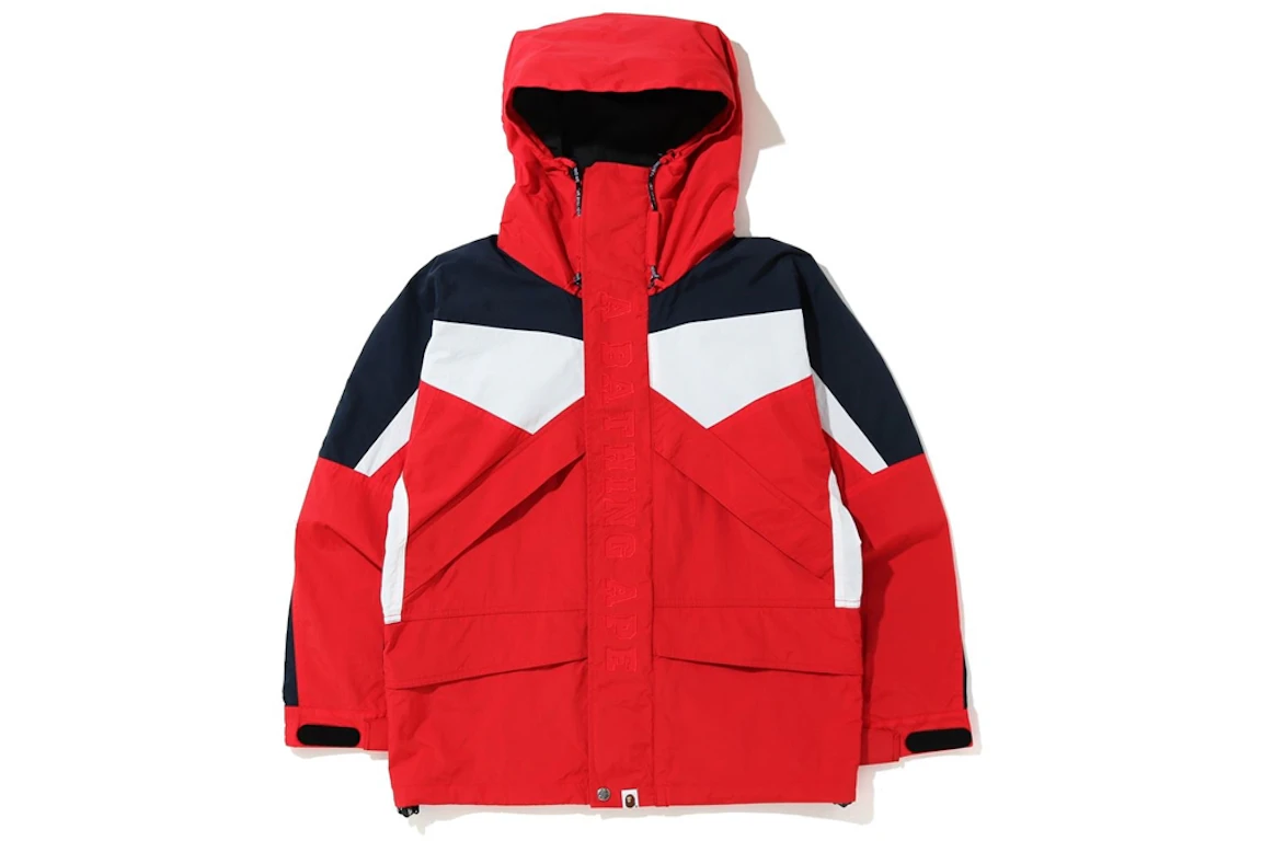 BAPE Color Block Classic Snowboard Jacket Red