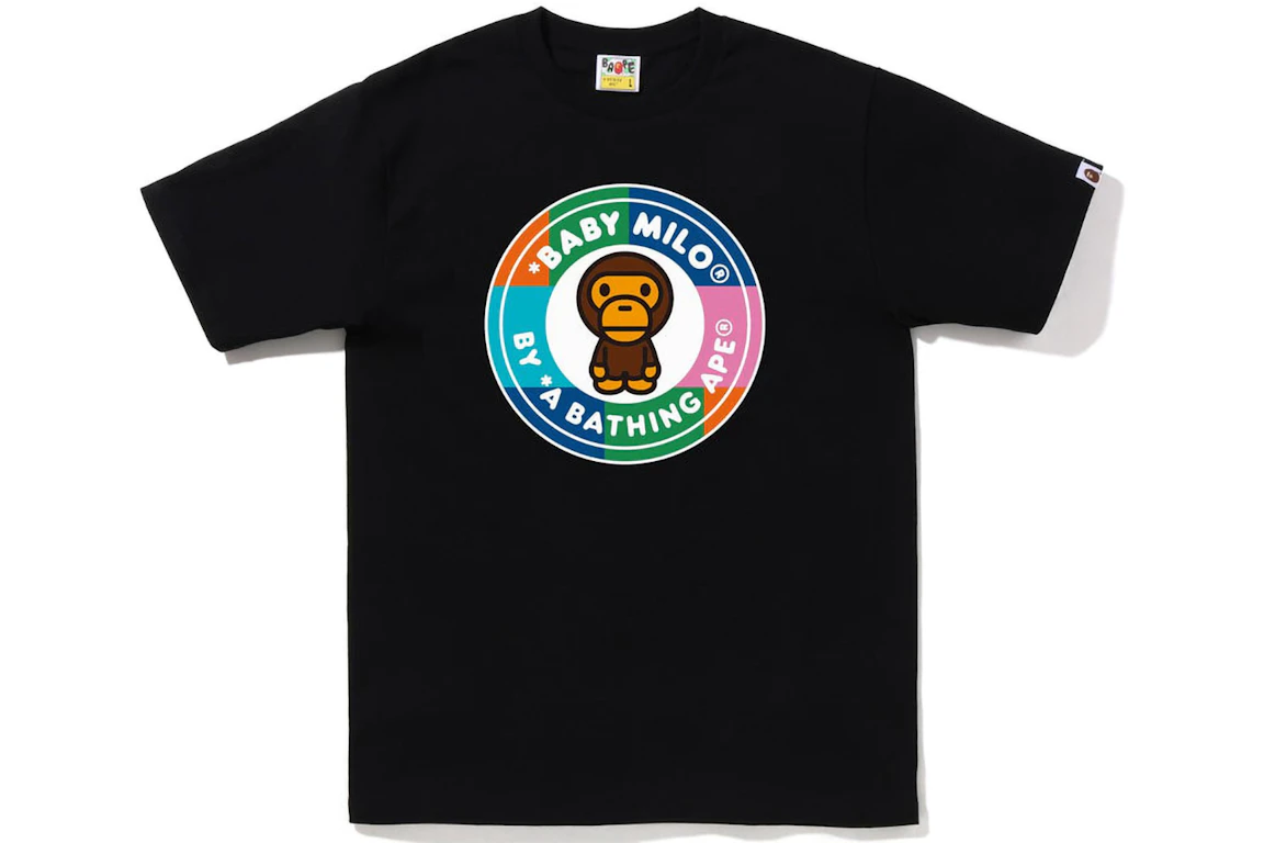 BAPE Color Block Milo Busy Works Tee Black Multi