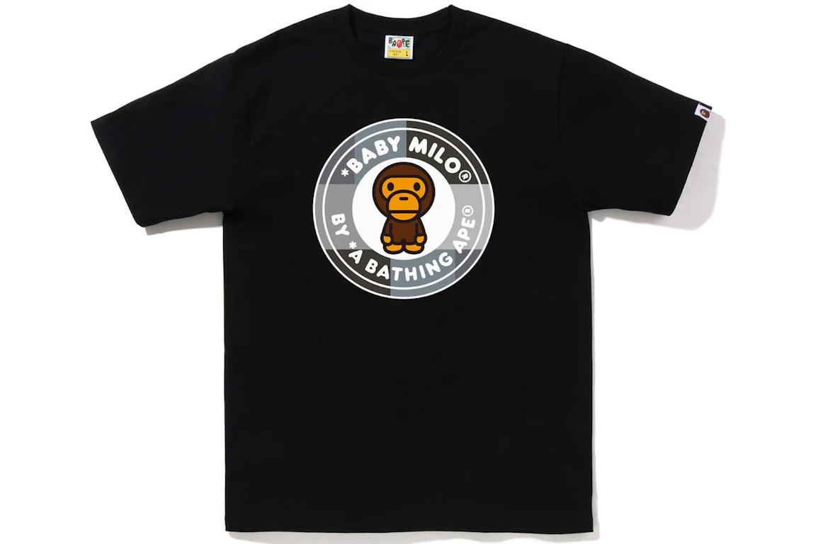 BAPE Color Block Milo Busy Works Tee Black