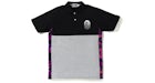 BAPE Color Block Polo Black