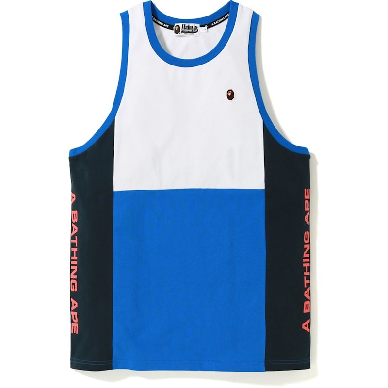 BAPE Color Block Tank Top Navy