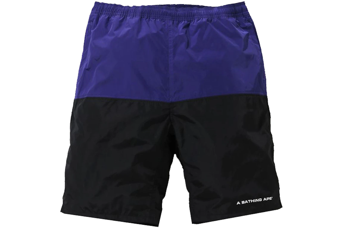 BAPE Color Block Track Short Black/Blue