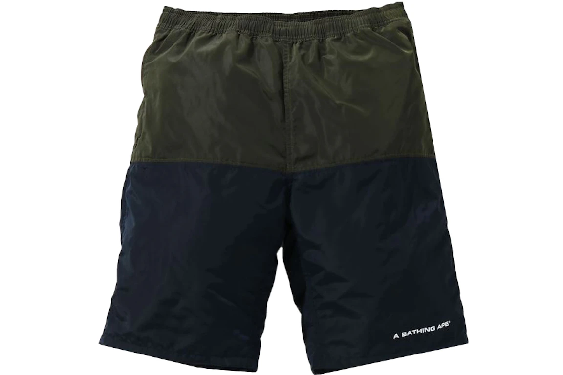 BAPE Color Block Track Short Black/Green