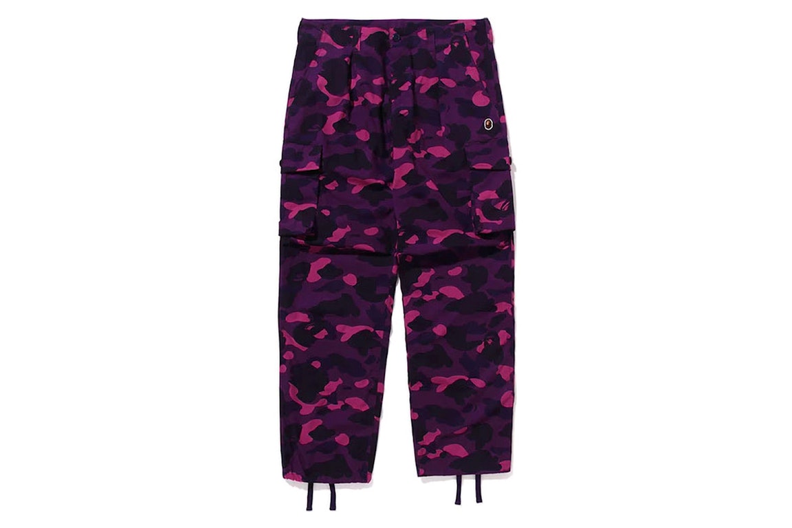 Pre-owned Bape Color Camo 6 Pocket Pants Purple