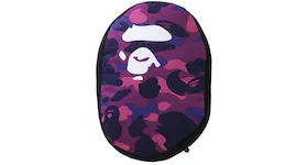 BAPE Color Camo Ape Head Cushion Purple