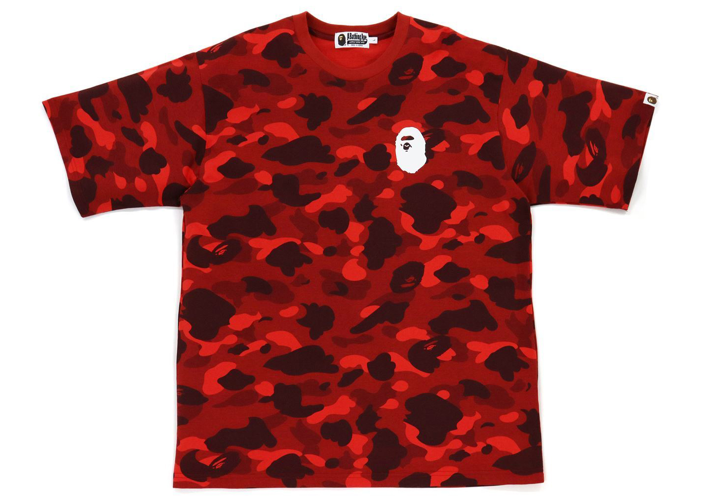 BAPE Color Camo Ape Head Relaxed Fit Tee Red Men's - FW21 - US