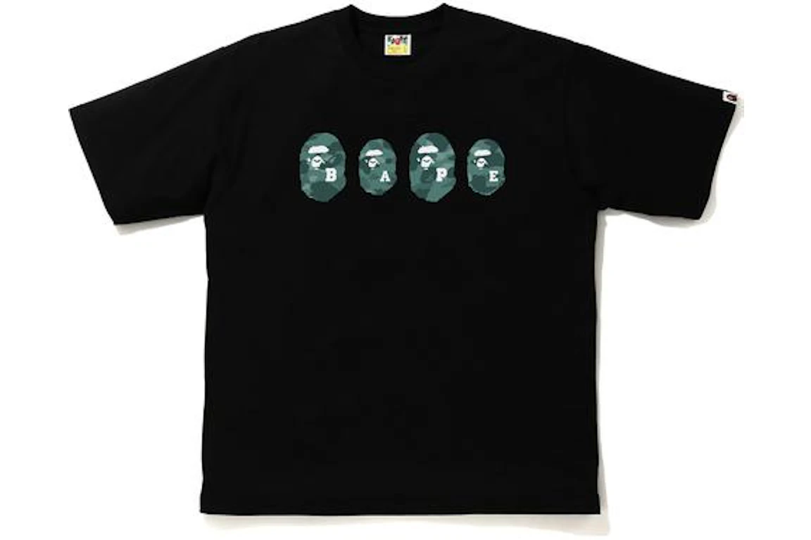 BAPE Color Camo Ape Head Relaxed Tee Black/Green