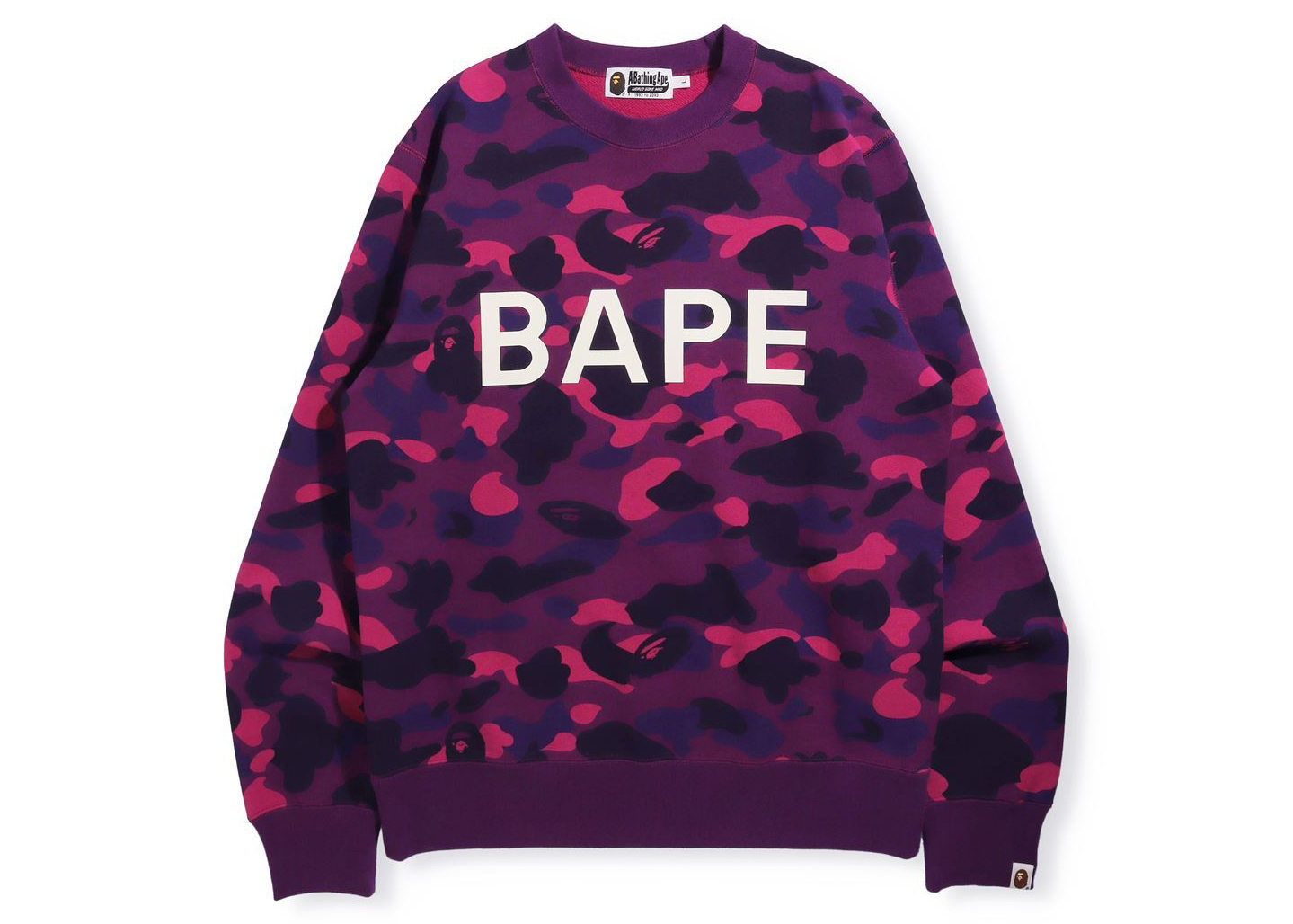 bape purple camo crewneck