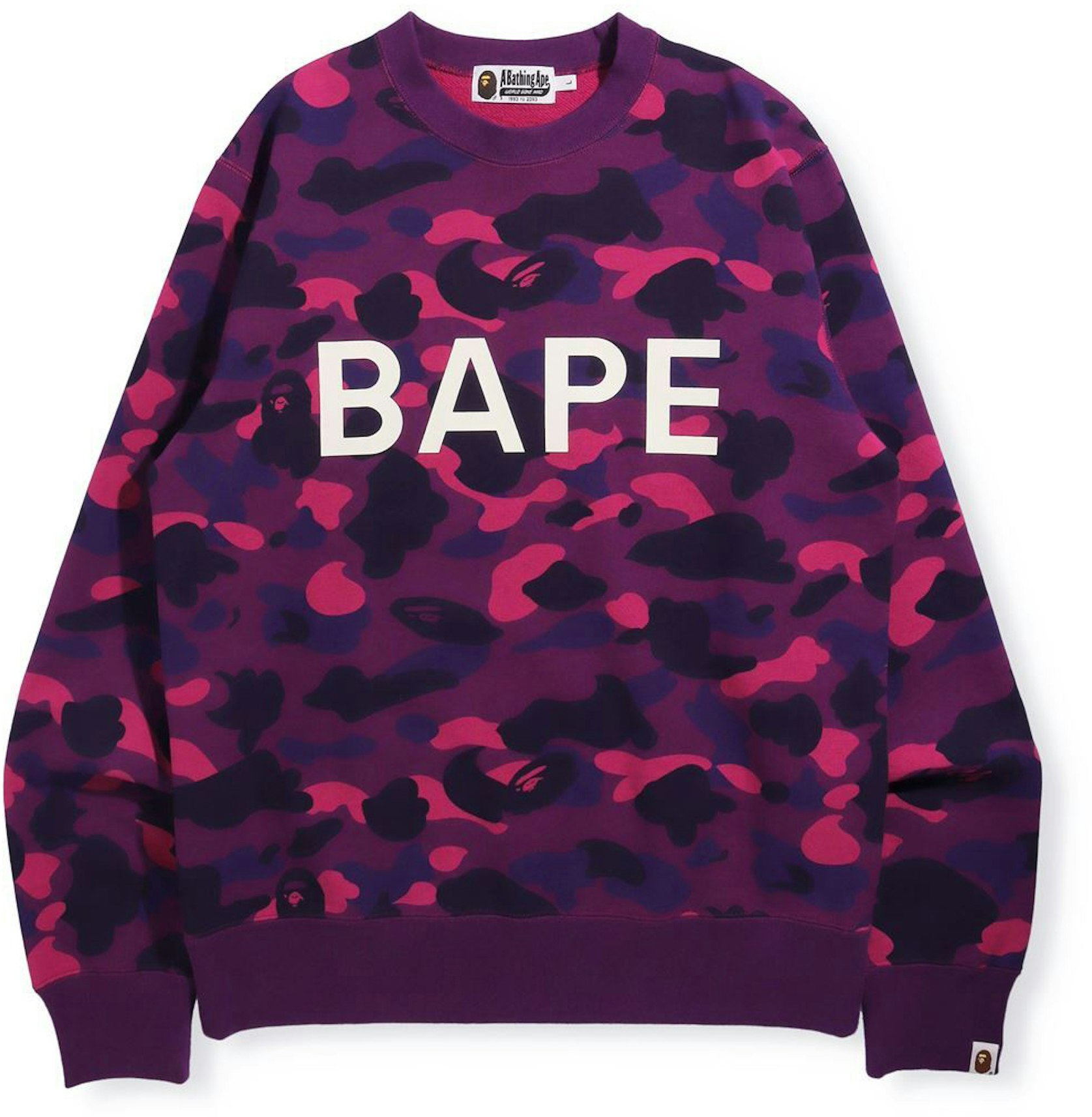 BAPE Color Camo College Pullover Hoodie Purple/Pink Men's - GB