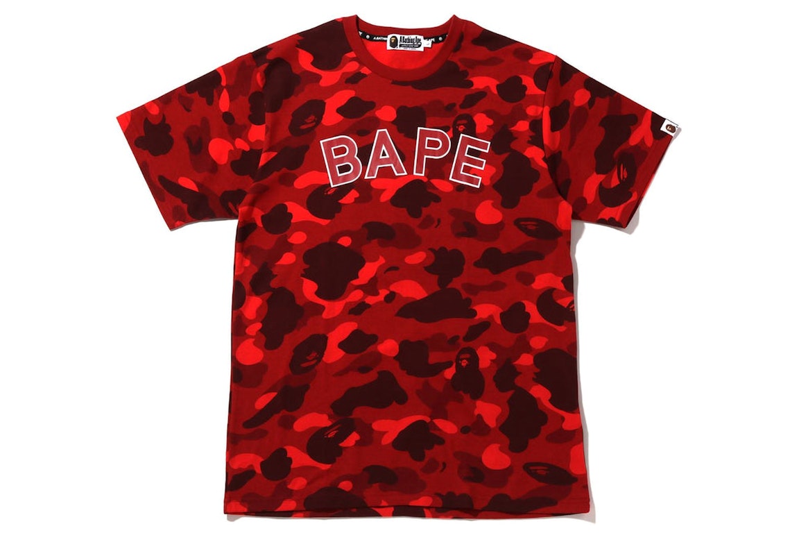 Pre-owned Bape Color Camo  Tee (fw22) Red