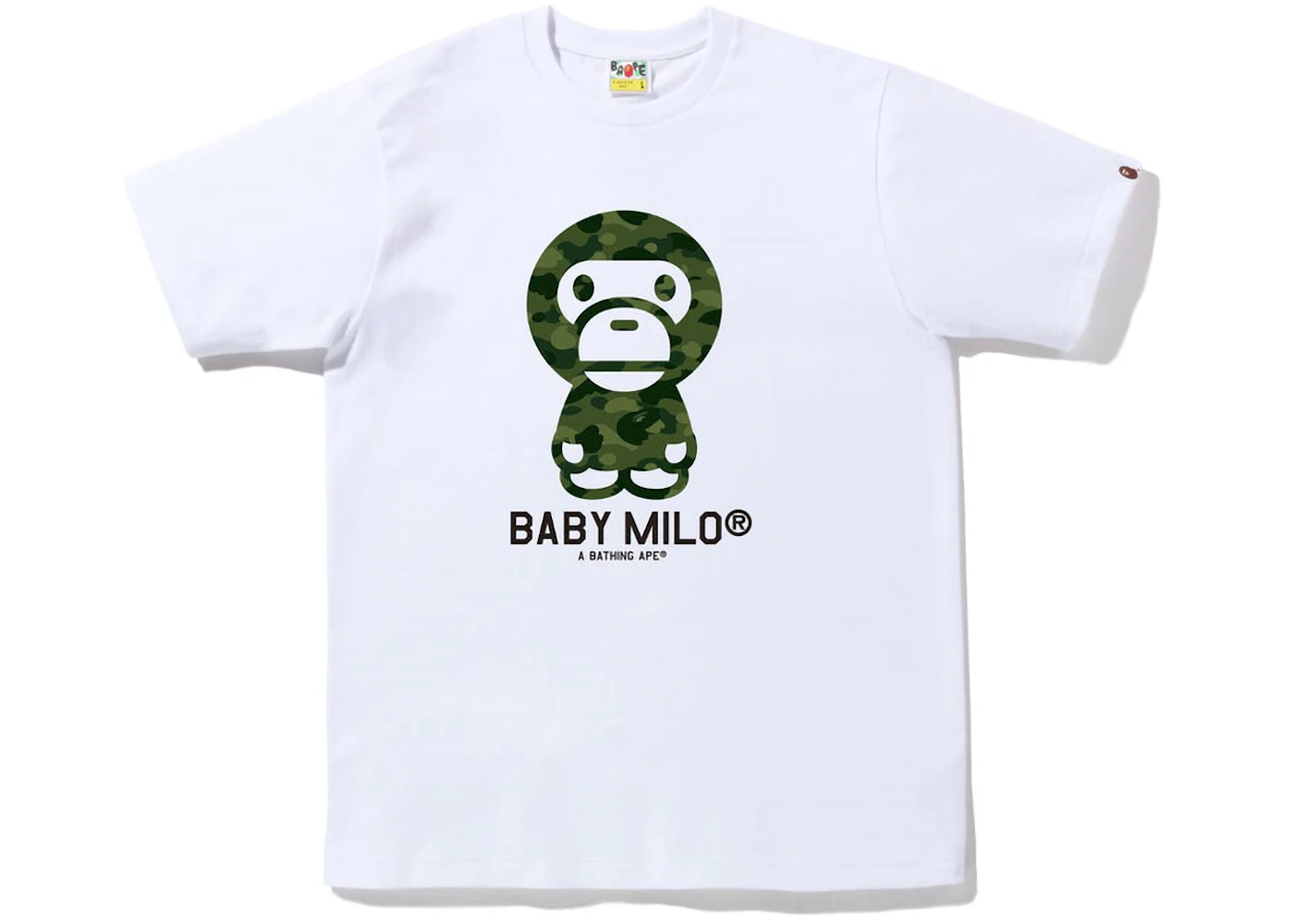BAPE Color Camo Baby Milo Tee (FW22) White Green Men's - FW22 - US