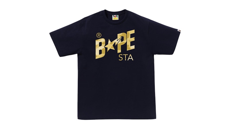 BAPE Color Camo Bape T-Shirt mit Sternlogo Marineblau