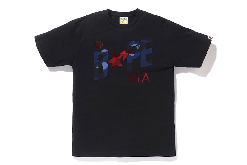 BAPE Color Camo Bapesta Logo T-Shirt Black Men's - SS20 - US