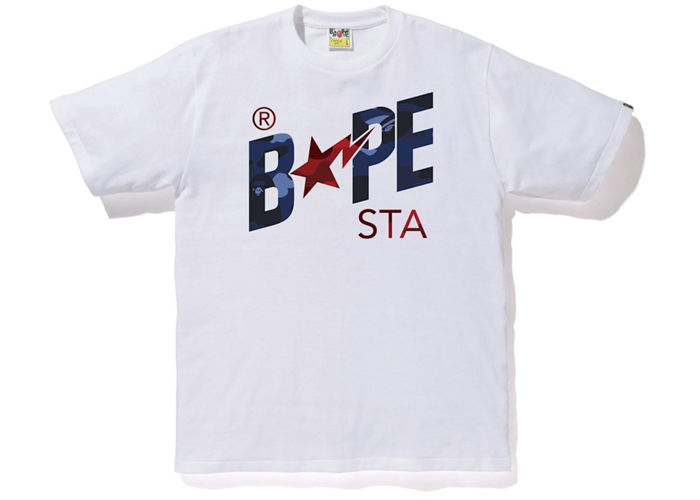 Bape Color Camo Bapesta Logo T Shirt White Ss Bape Color Camo Bapesta Logo T Shirt White Ss