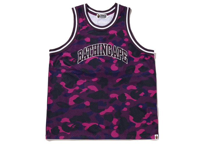 BAPE Color Camo Basketball Tank Top Purple Men's - SS22 - US