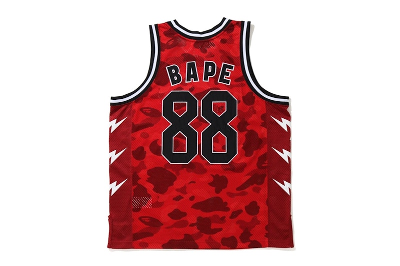 BAPE Color Camo Basketball Tank Top (SS20) Red - Thumbnail 2