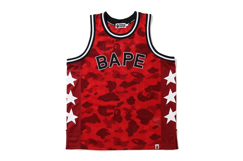 BAPE Color Camo Basketball Tank Top (SS20) Red Men's - SS20 - US