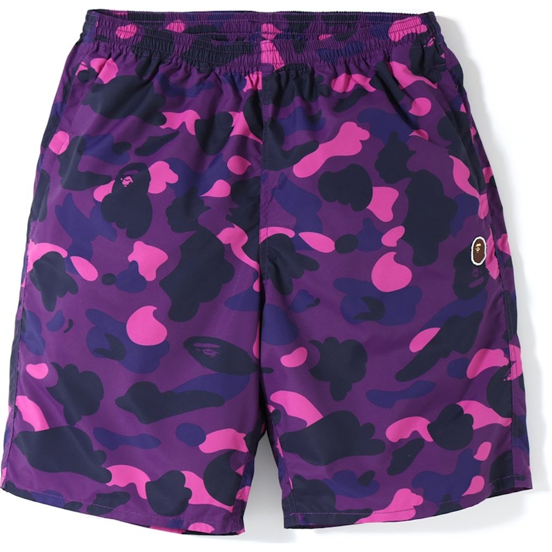 purple camo shorts