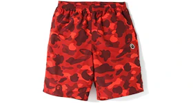 BAPE Color Camo Beach Shorts Red