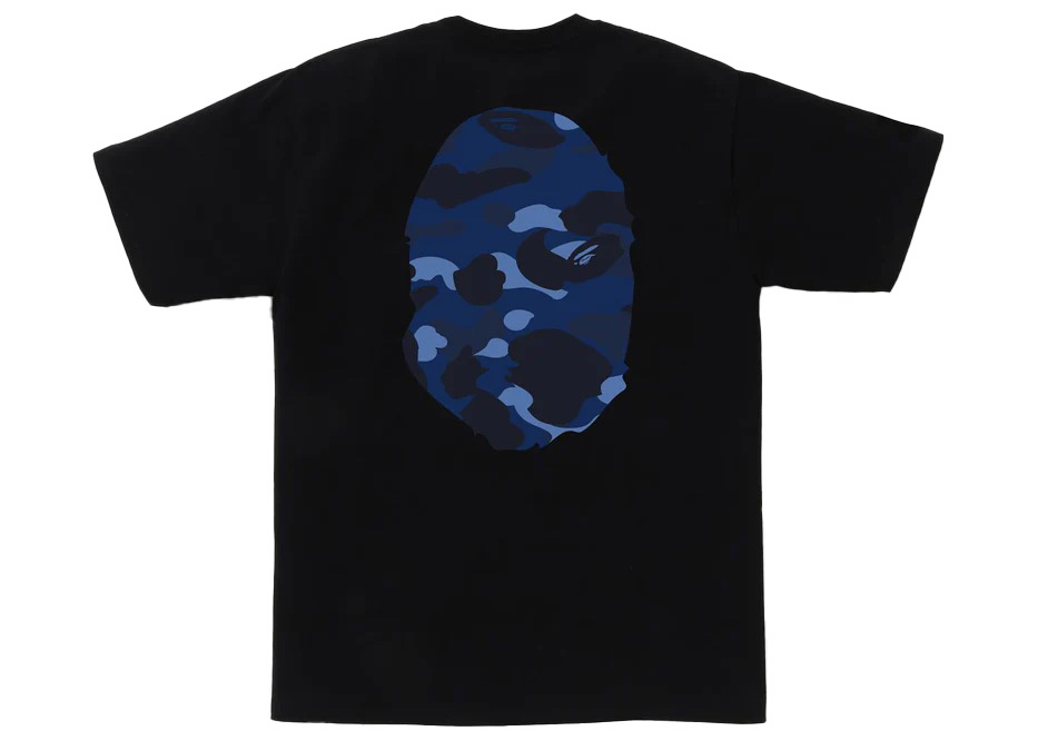 BAPE Color Camo Big Ape Head Tee Black/Navy Men's - Permanent Collection -  US