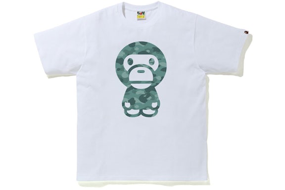 BAPE Color Camo Big Baby Milo Tee White/Green
