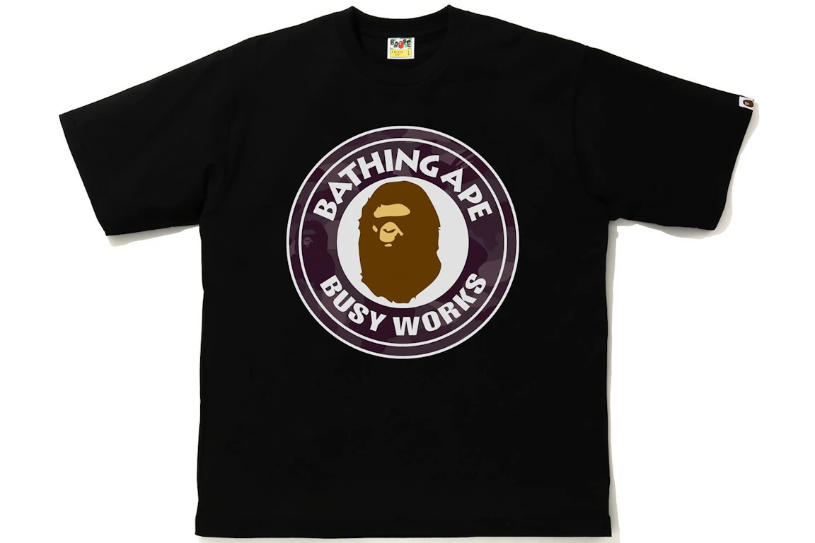BAPE Color Camo Busy Works Relaxed Fit Tee Black/Burgundy