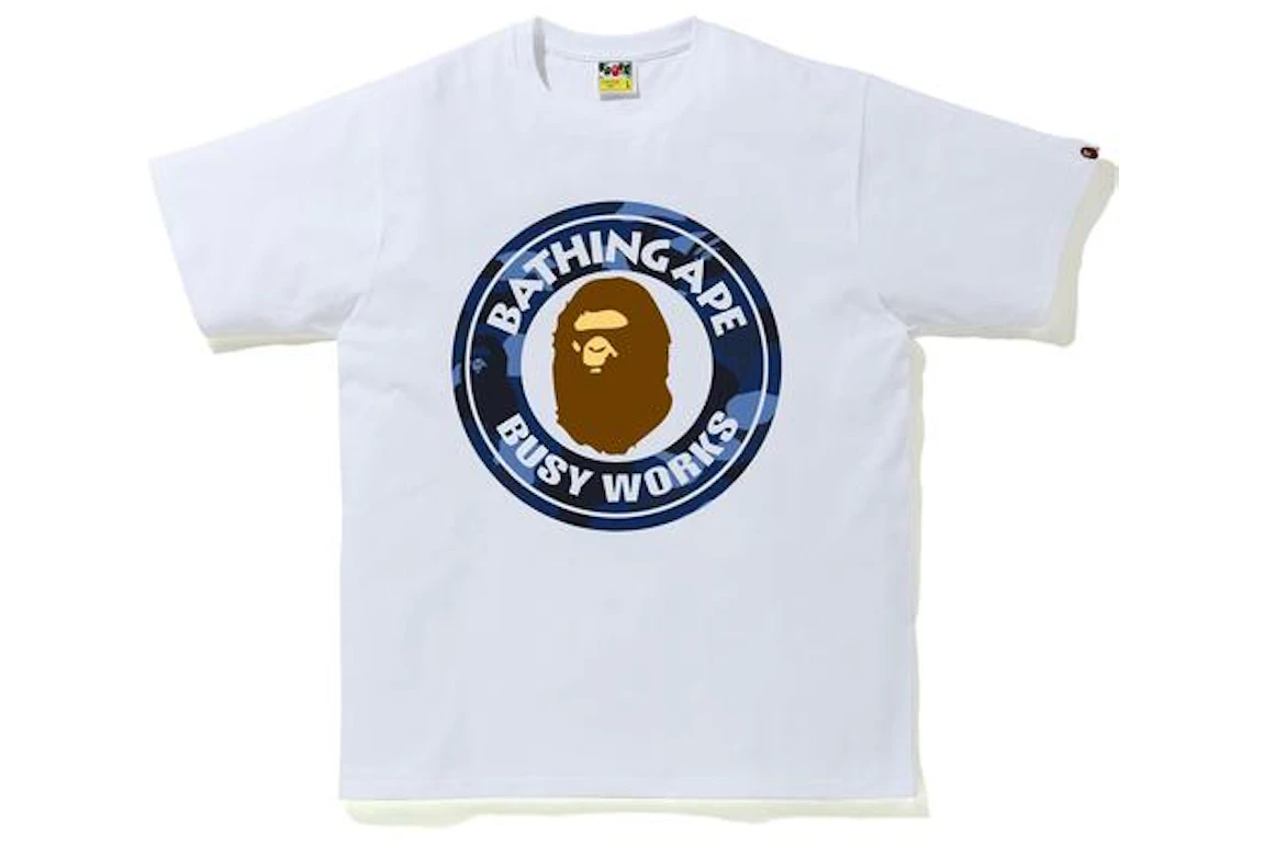 BAPE Color Camo Busy Works T-Shirt (SS20) White/Navy