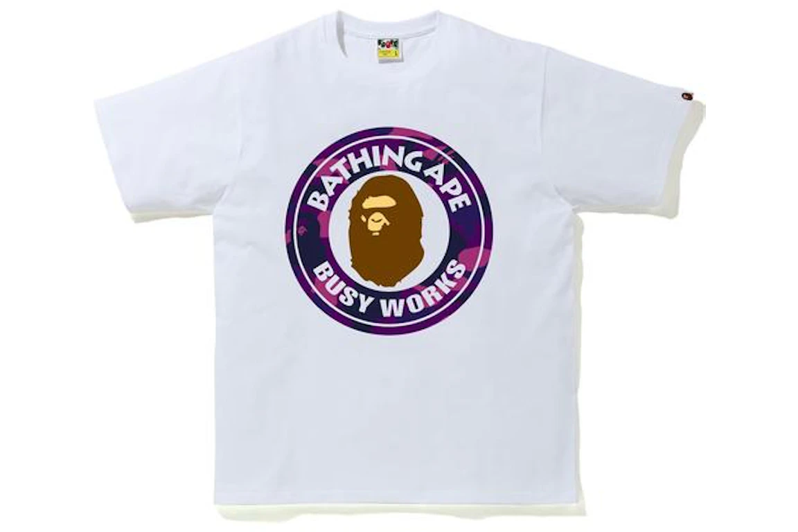 BAPE Color Camo Busy Works T-Shirt (SS20) White/Purple