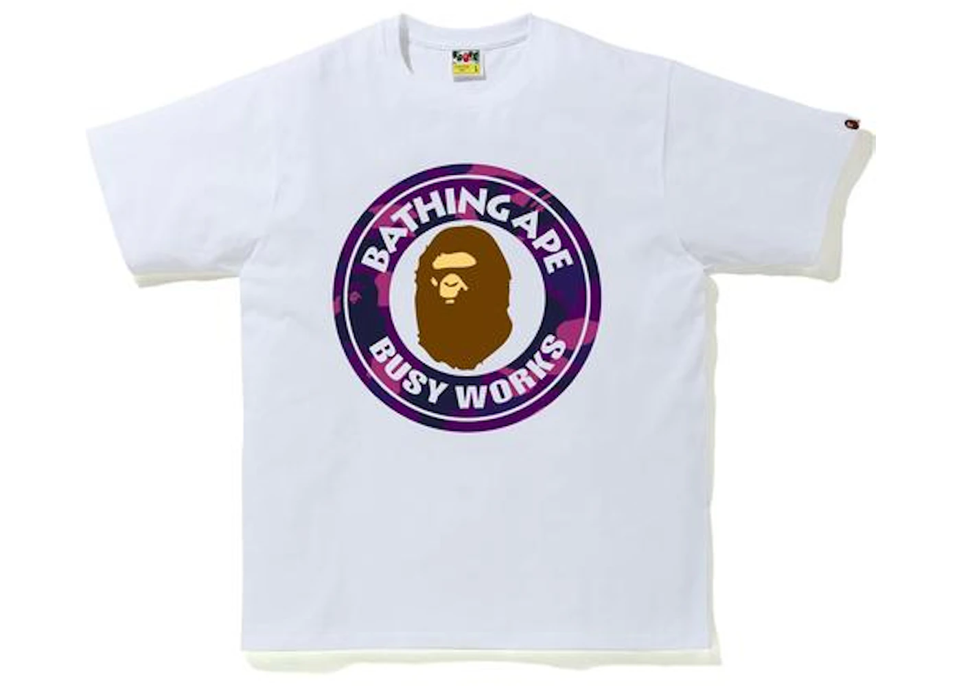 Bape Color Camo Busy Works T Shirt Ss White Purple Ss Bape Color Camo Busy Works T Shirt Ss White Purple Ss
