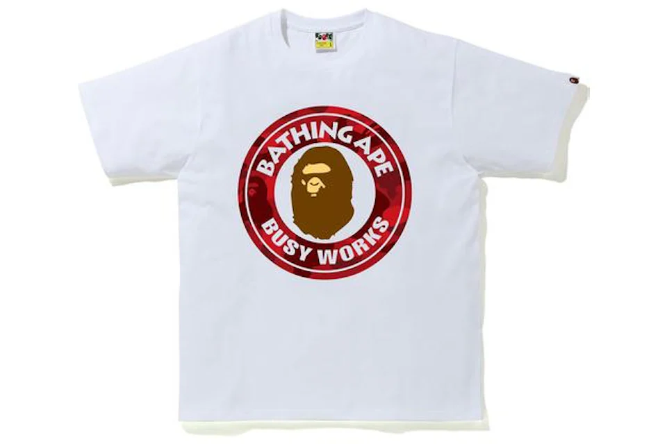 BAPE Color Camo Busy Works T-Shirt (SS20) White/Red
