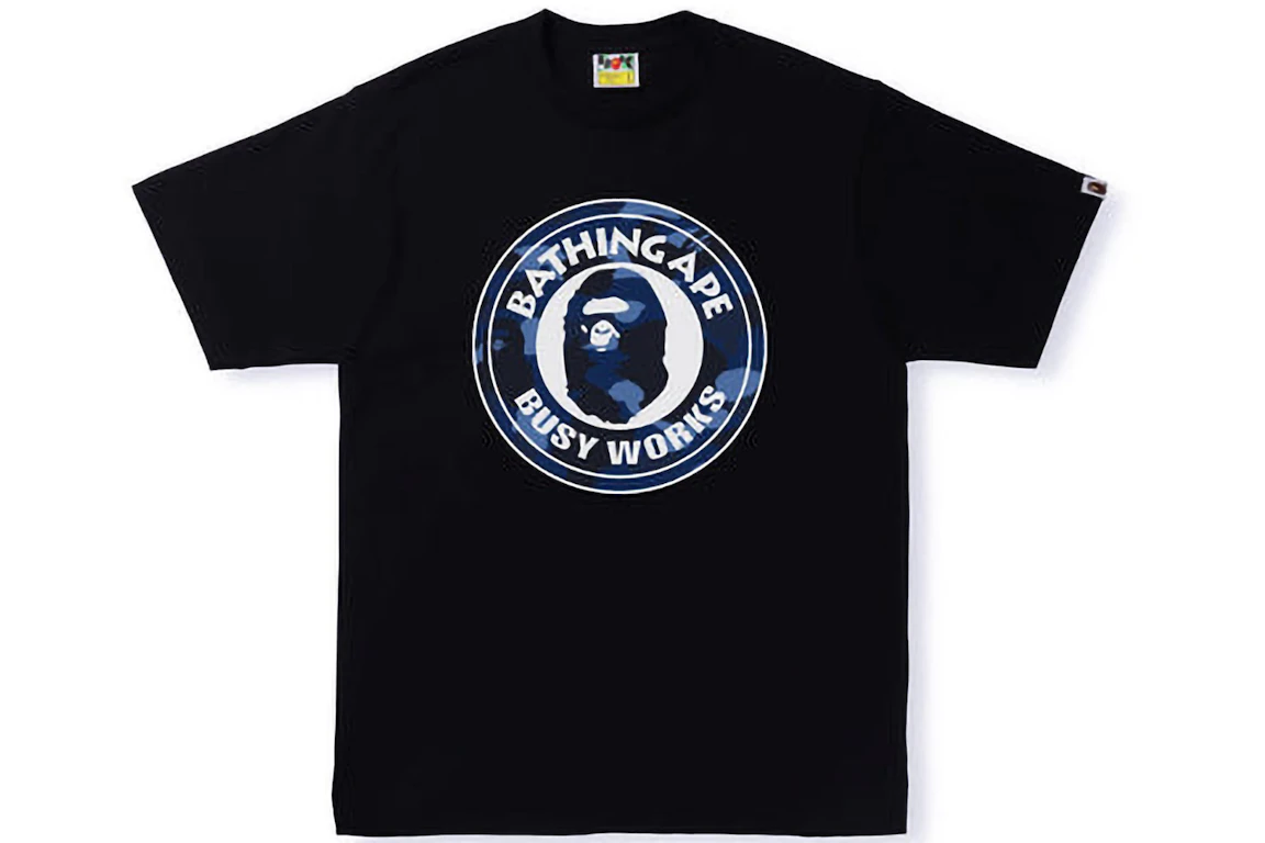 BAPE Color Camo Busy Works Tee (SS22) Black Double Navy