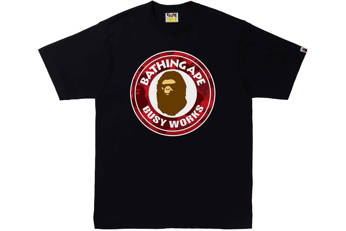 BAPE Color Camo Busy Works Tee (SS22) Black/Red