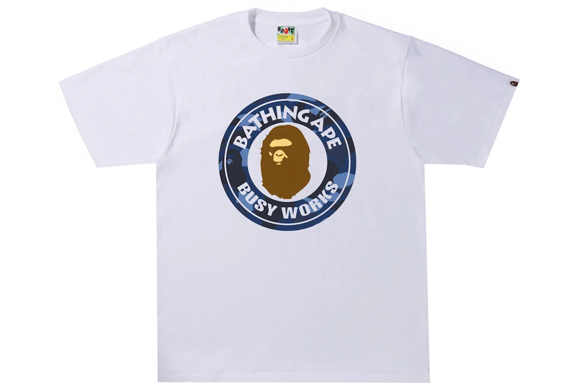 BAPE Color Camo Busy Works Tee (SS22) White/Navy