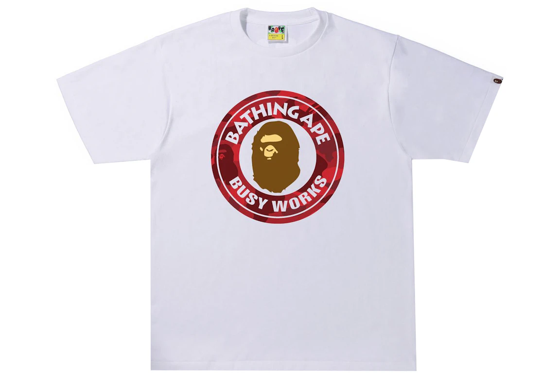 BAPE Color Camo Busy Works Tee (SS22) White/Red