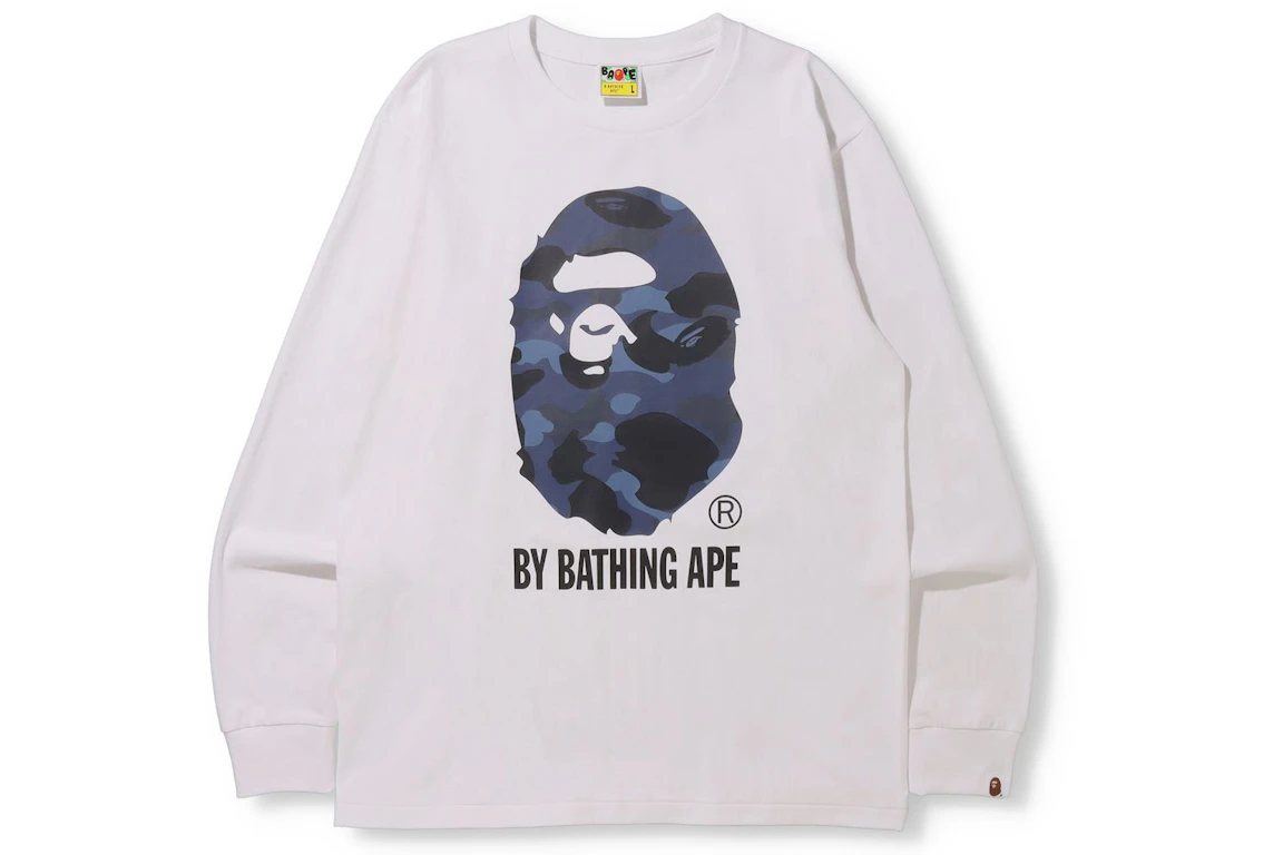 BAPE Color Camo By Bathing Ape (Online Exclusive) L/S Tee (FW21) White/Navy