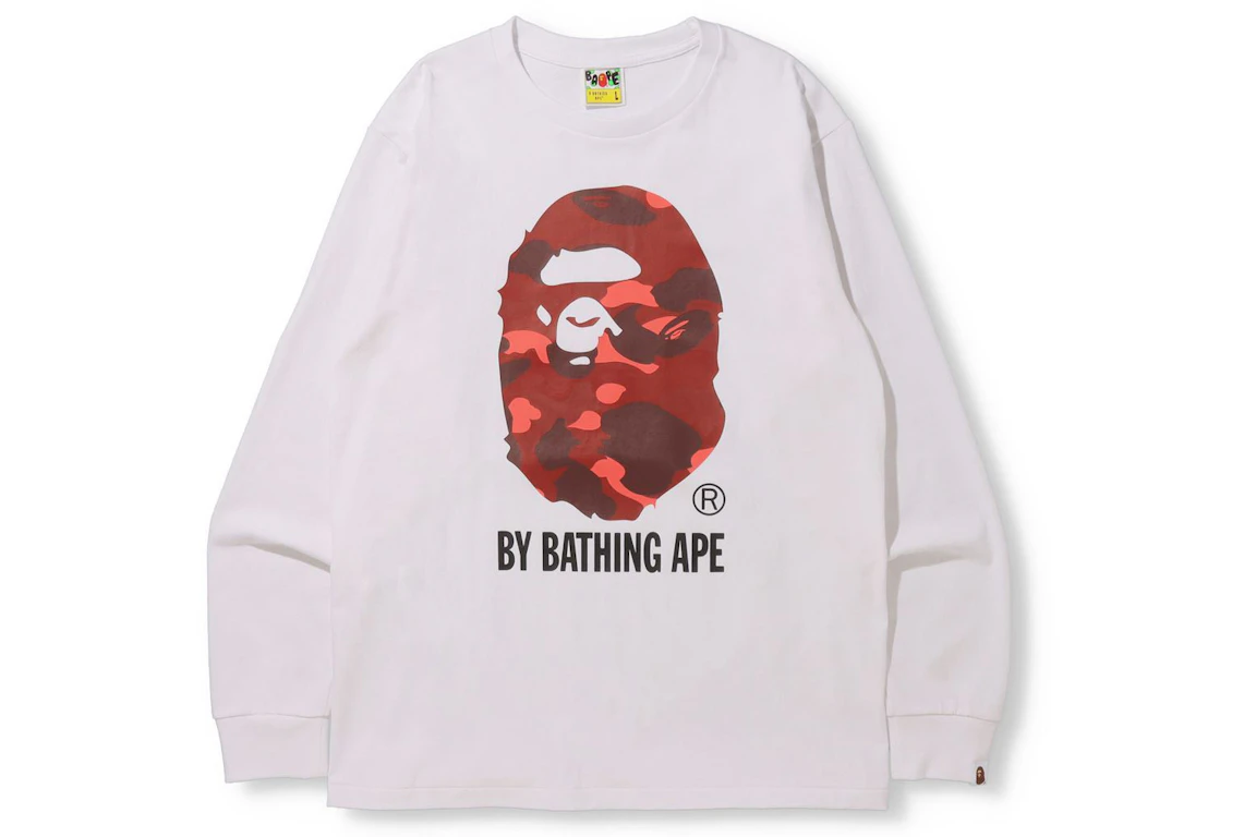 BAPE Color Camo By Bathing Ape (Online Exclusive) L/S Tee (FW21) White/Red