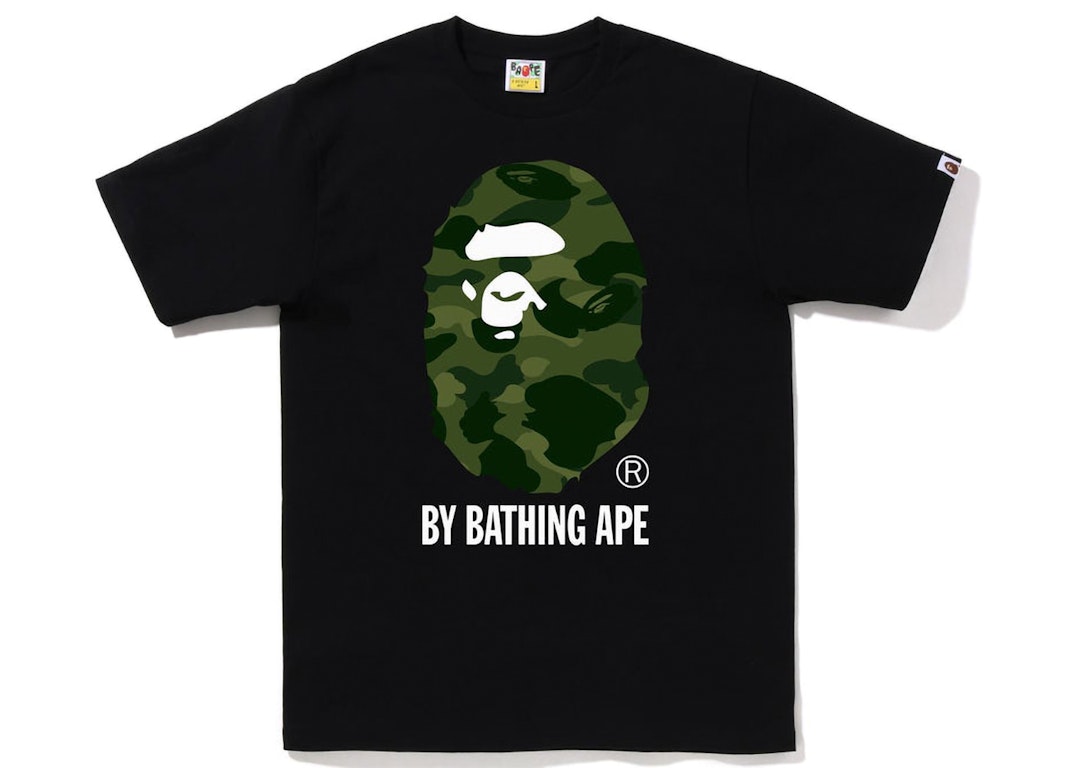 Pre-owned Bape Color Camo By Bathing Ape Tee (fw22) Black Green
