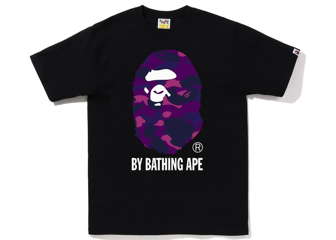 Pre-owned Bape Color Camo By Bathing Ape Tee (fw22) Black Purple