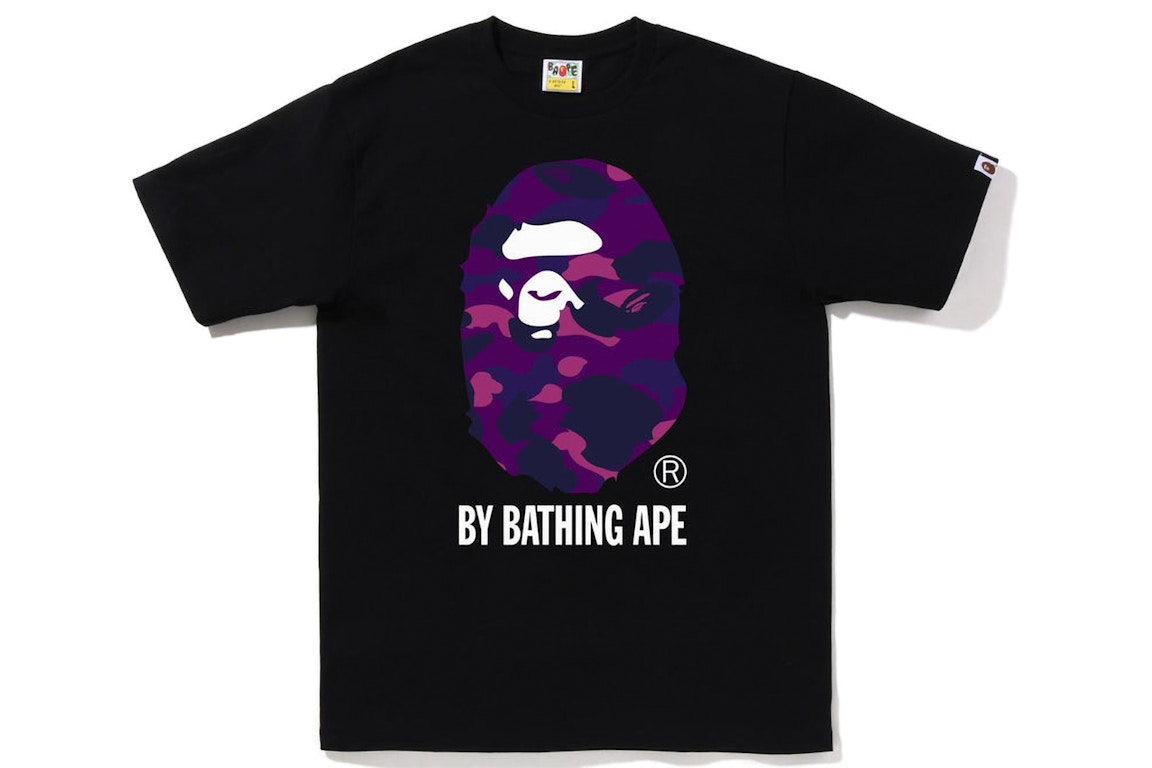 Click to view more detailed imagery on our partner's website Pre-owned Bape Color Camo By Bathing Ape Tee (fw22) Black Purple