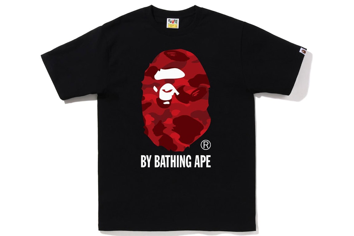 Click to view more detailed imagery on our partner's website Pre-owned Bape Color Camo By Bathing Ape Tee (fw22) Black Red