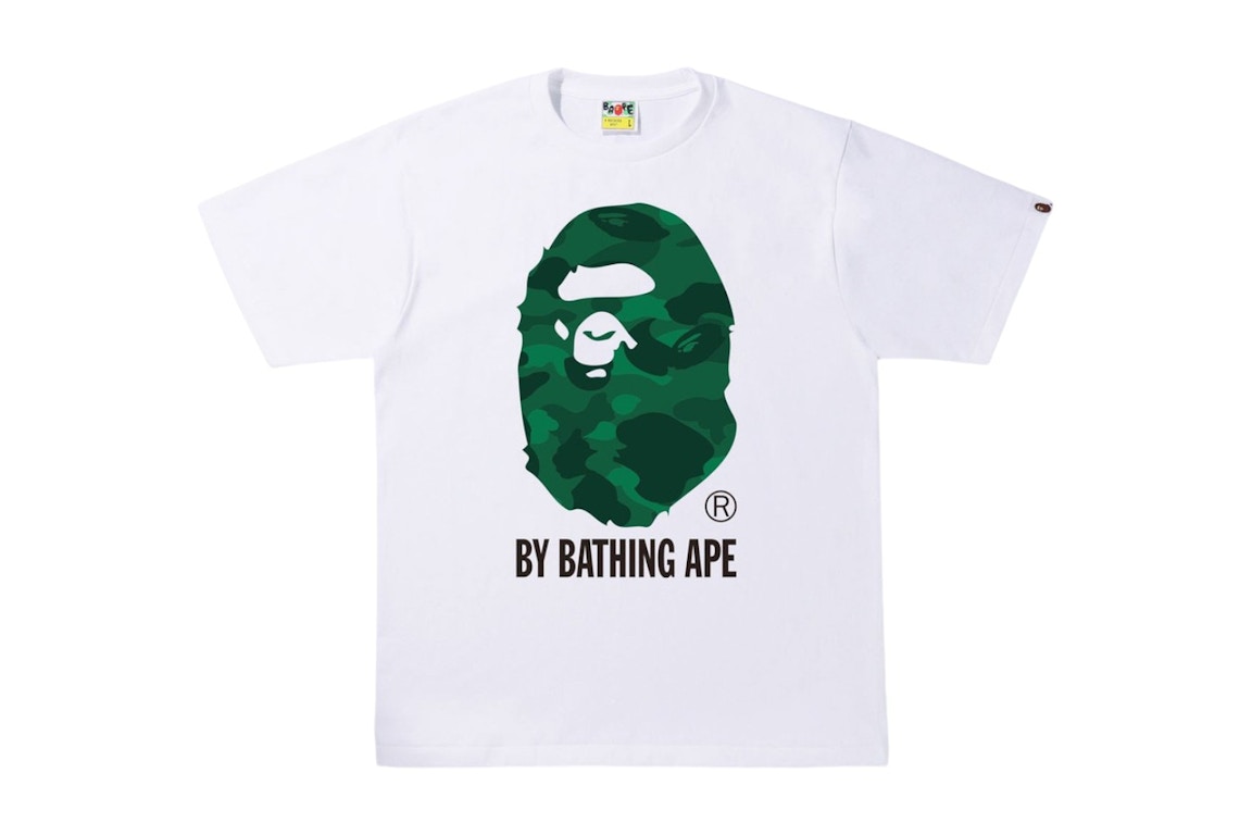 Click to view more detailed imagery on our partner's website Pre-owned Bape Color Camo By Bathing Ape Tee (fw24) White/green