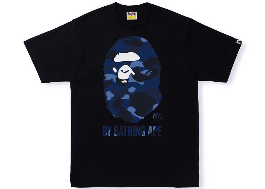 Pre-owned Bape Color Camo By Bathing Ape Tee (ss22) Black Navy