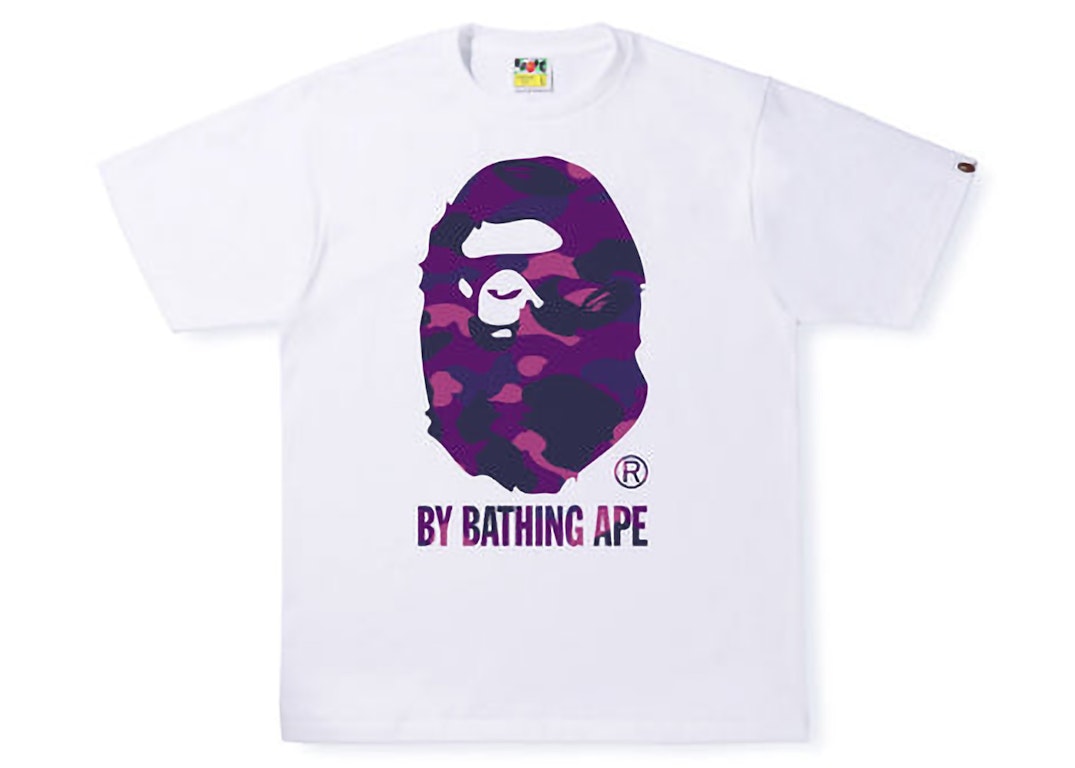 Pre-owned Bape Color Camo By Bathing Ape Tee (ss22) White Purple