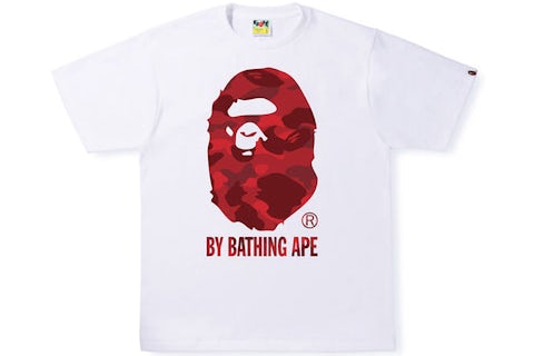 BAPE Color Camo By Bathing Ape Tee White Red Men's US