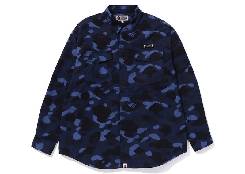 BAPE Color Camo CPO Shirt Navy Men's - FW23 - US