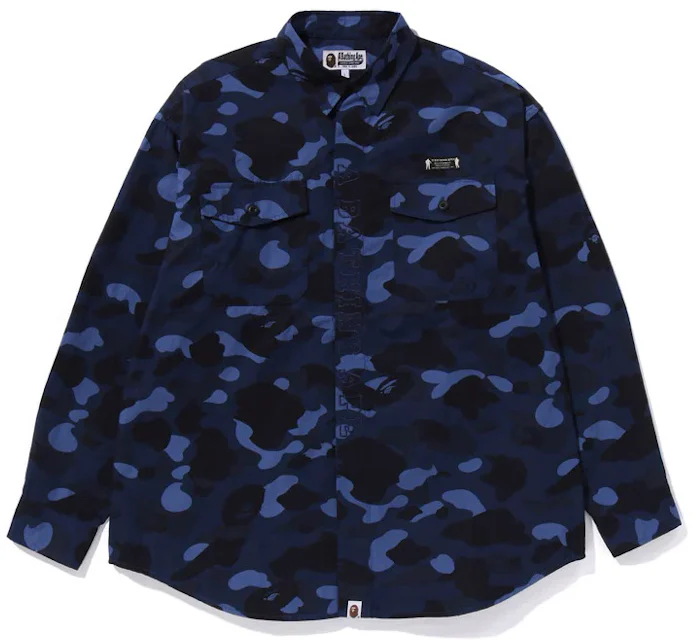 BAPE Color Camo CPO Shirt Navy Men's - FW23 - US