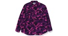 BAPE Colore Mimetico CPO Camicia Viola