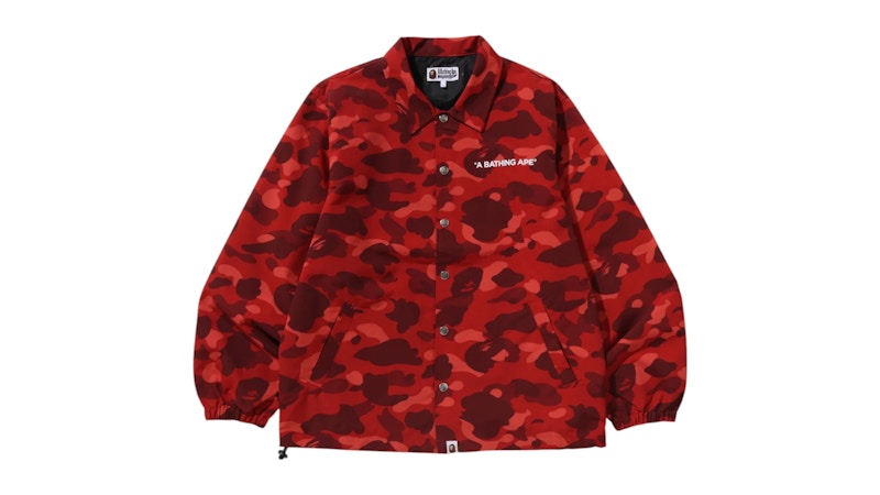 BAPE Color Camo Coach Jacket Red